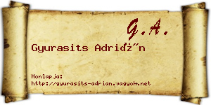 Gyurasits Adrián névjegykártya