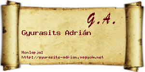 Gyurasits Adrián névjegykártya